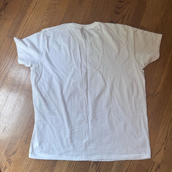 Disney Size XXL Mickey Mouse Peace Heart T-Shirt White Cotton Y2K - Picture 6 of 8